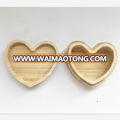 Heart Shape Wooden Gift Box