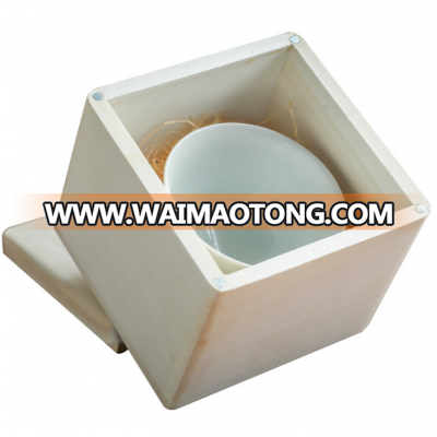 wooden gift packaging box for mug coffee cup